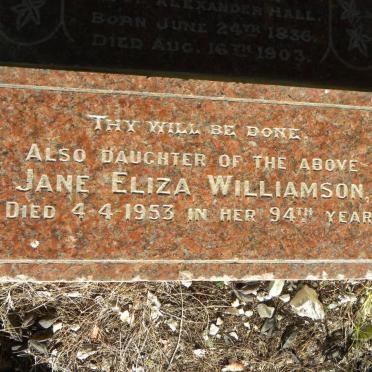 WILLIAMSON Jane Eliza -1953