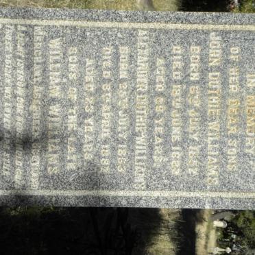 WILLIAMS John Duthie 1852-1882 :: WILLIAMS Alexander Duthie 1863-1884