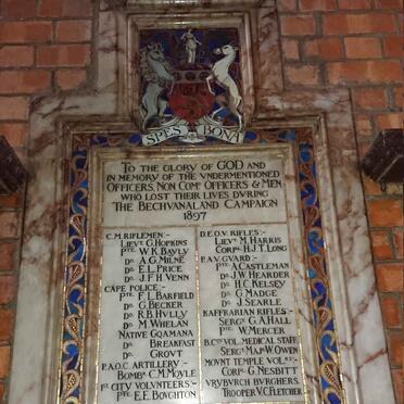 10. Bechuanaland Campaign 1897 