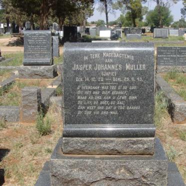 MULLER Jasper Johannes 1920-1943