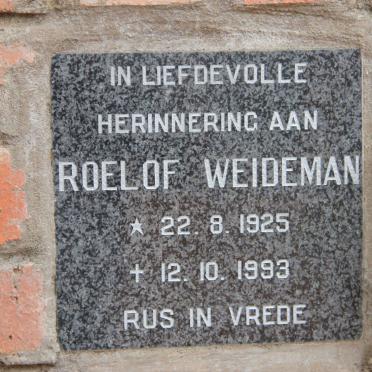 WEIDEMAN Roelof 1925-1993