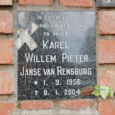 RENSBURG Karel Willem Pieter, Janse van 1956-2004