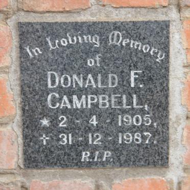 CAMPBELL Donald F. 1905-1987