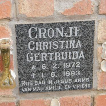 CRONJE Christina Gertruida 1972-1993