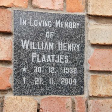 PLAATJES William Henry 1938-2004