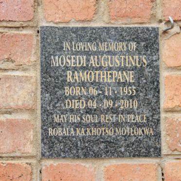 RAMOTHEPANE Mosedi Augustinus 1955-2010