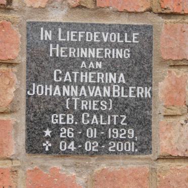 BLERK Catherina Johanna, van nee CALITZ 1929-2001