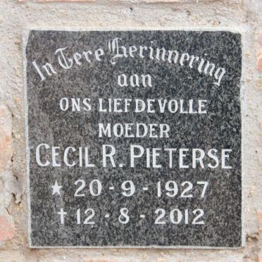 PIETERSE Cecil R. 1927-2012