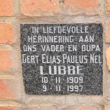 LUBBE Gert Elias Paulus Nel 1909-1997