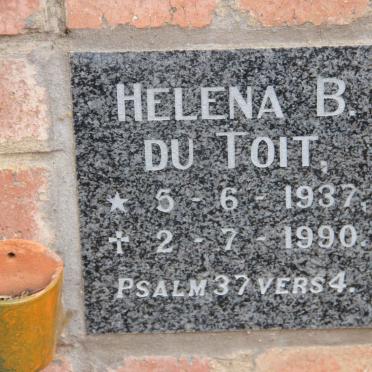TOIT Helena B., du 1937-1990