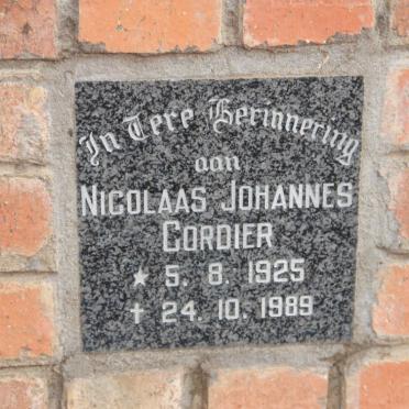 CORDIER Nicolaas Johannes 1925-1989