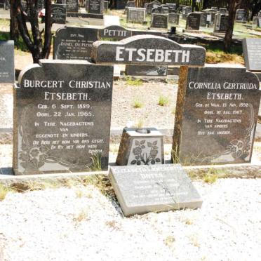 ETSEBETH Burgert Christian 1889-1965 &amp; Cornelia Gertruida DE WAAL 1892-1967