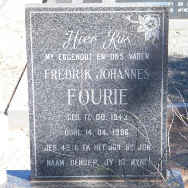 FOURIE Frederik Johannes 1943-1986