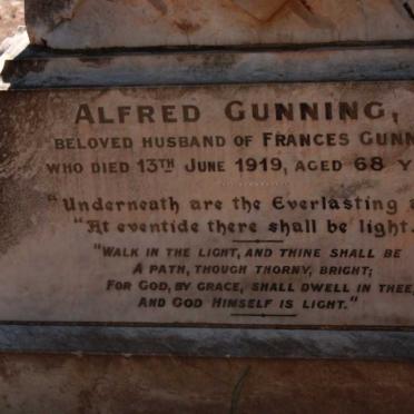 GUNNING Alfred -1919 &amp; Frances -1935