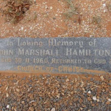 HAMILTON John Marshall 1960-1961