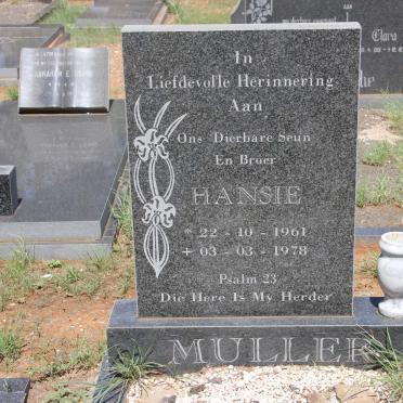 MULLER Hansie 1961-1978