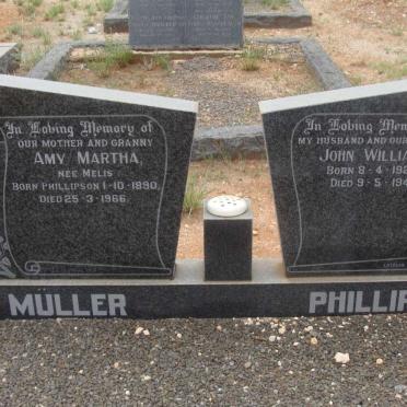 MULLER Amy Martha previously MELIS nee PHILLIPSON 1890-1966 :: PHILLIPSON John William 1924-1948