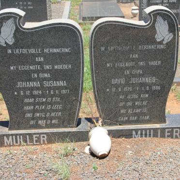 MULLER David Johannes 1926-1986 &amp; Johanna Susanna 1924-1977