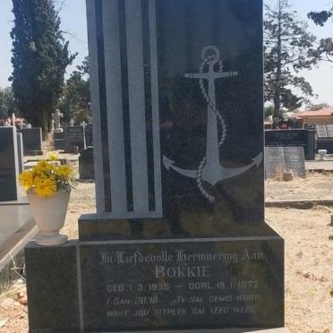 MERWE Bokkie, van der 1935-1972