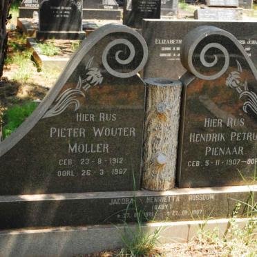 MÖLLER Pieter Wouter 1912-1967 :: PIENAAR Hendrik Petrus 1907-1970 :: ROSSOUW Jacoba Henrietta 1921-1997