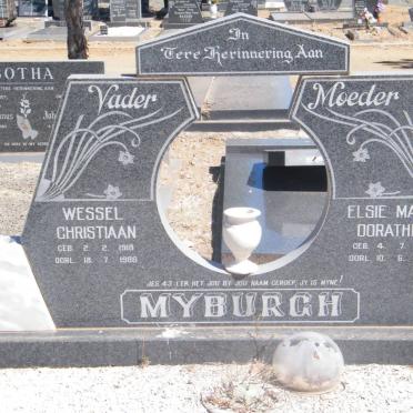MYBURGH Wessel Christiaan 1918-1986 &amp; Elsie Maria Dorathea 1915-1991