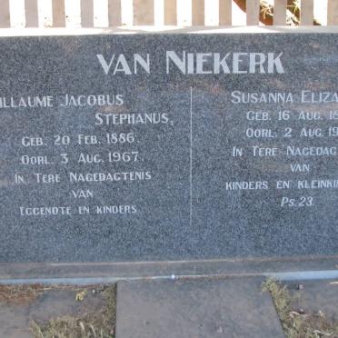 NIEKERK Guillaume Jacobus Stephanus, van 1886-1967 &amp; Susanna Elizabeth 1894-1993