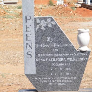 PEENS Anna Catharina Wilhelmina nee ODENDAAL 1905-1997