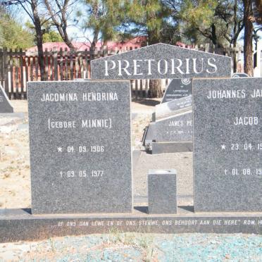 PRETORIUS Johannes Jacobus Jacob 1905-1977 &amp; Jacomina Hendrina MINNIE 1906-1977