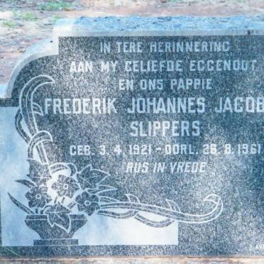 SLIPPERS Fredrik Johannes Jacobus 1921-1961