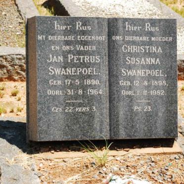 SWANEPOEL Jan Petrus 1890-1964 &amp; Christina Susanna SWANEPOEL 1898-1982