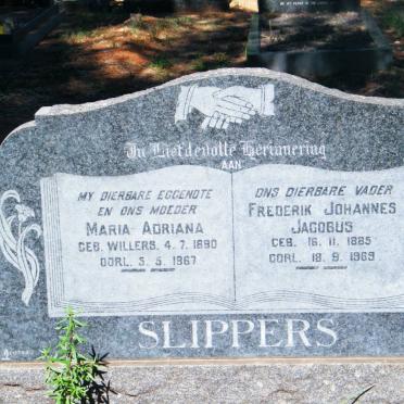 SLIPPERS Frederik Johannes Jacobus 1885-1969 &amp; Maria Adriana WILLERS 1890-1967