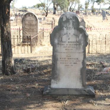 DENNISON Henry  -1885 &amp; Mary   -1889