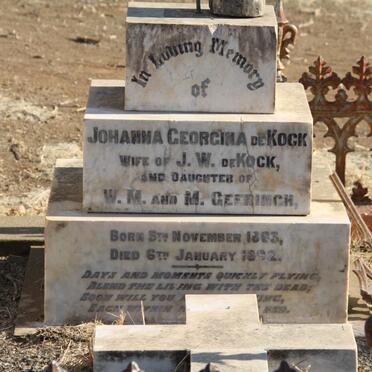 KOCK Johanna Georgina, de nee GEERINGH 1863-1892