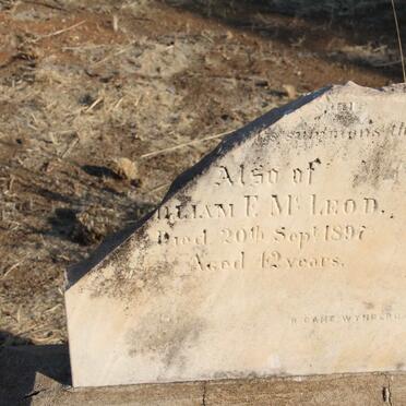 MCLEOD William Frederick  -1897