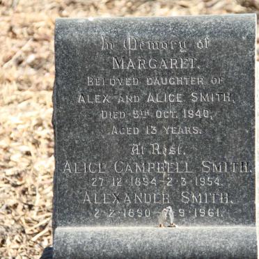 SMITH Alexander 1890-1961 &amp; Alice Campbell 1894-1954 :: SMITH Margaret -1940