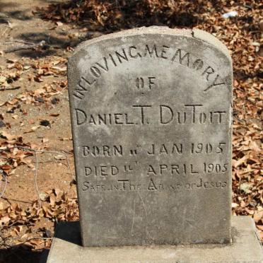 TOIT Daniel T., du 1905-1905