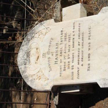 TAYLOR Hannah 1832-1927