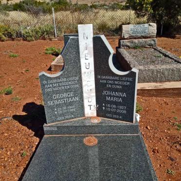 NIEUWOUDT George Sebastiaan 1926-1999 &amp; Johanna Maria 1927-2008