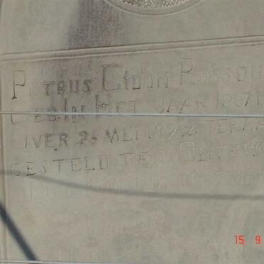 ROSSOUW Petrus Gideon 1867-1922