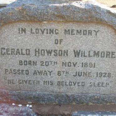 WILLMORE Gerald Howson 1891-1928 :: WILLMORE Harold James Arthur 1922-1936 :: WILLMORE Gladys Wilhelmina 1900-1966