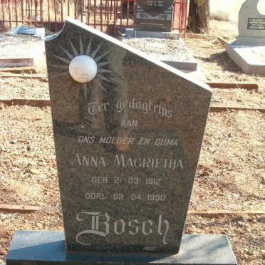 BOSCH Anna Magrietha 1912-1990