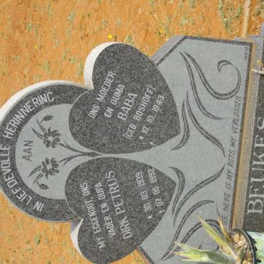 BEUKES Dirk Petrus 1939-1992 &amp; Baba BOSHOFF 1943-