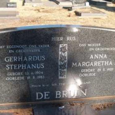 BRUIN Gerhardus Stephanus, de 1904-1983 &amp; Anna Margaretha S.J. 190?-