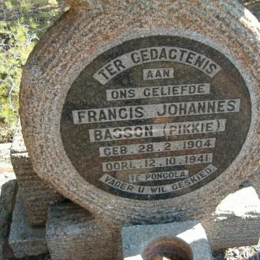 BASSON Francis Johannes 1904-1941