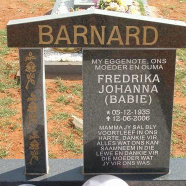 BARNARD Fredrika Johanna 1935-2006