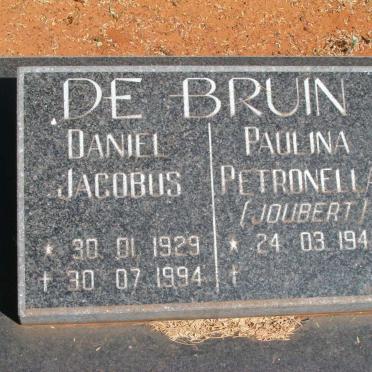 BRUIN Daniel Jacobus, de 1929-1994 &amp; Paulina Petronella JOUBERT 1942-