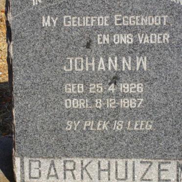 BARKHUIZEN Johan N.W. 1926-1967
