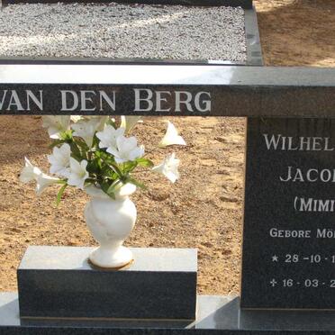 BERG Wilhelmina Jacoba, van den nee MOLLER 1925-2001