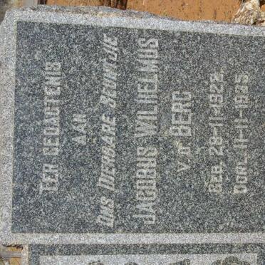 BERG Jacobus Wilhelmus, v.d. 1922-1935