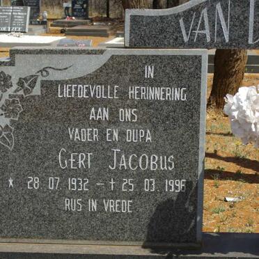 BERG Gert Jacobus, van den 1932-1998 &amp; Anna Maria Magrietha neé Pretorius 1935-1995